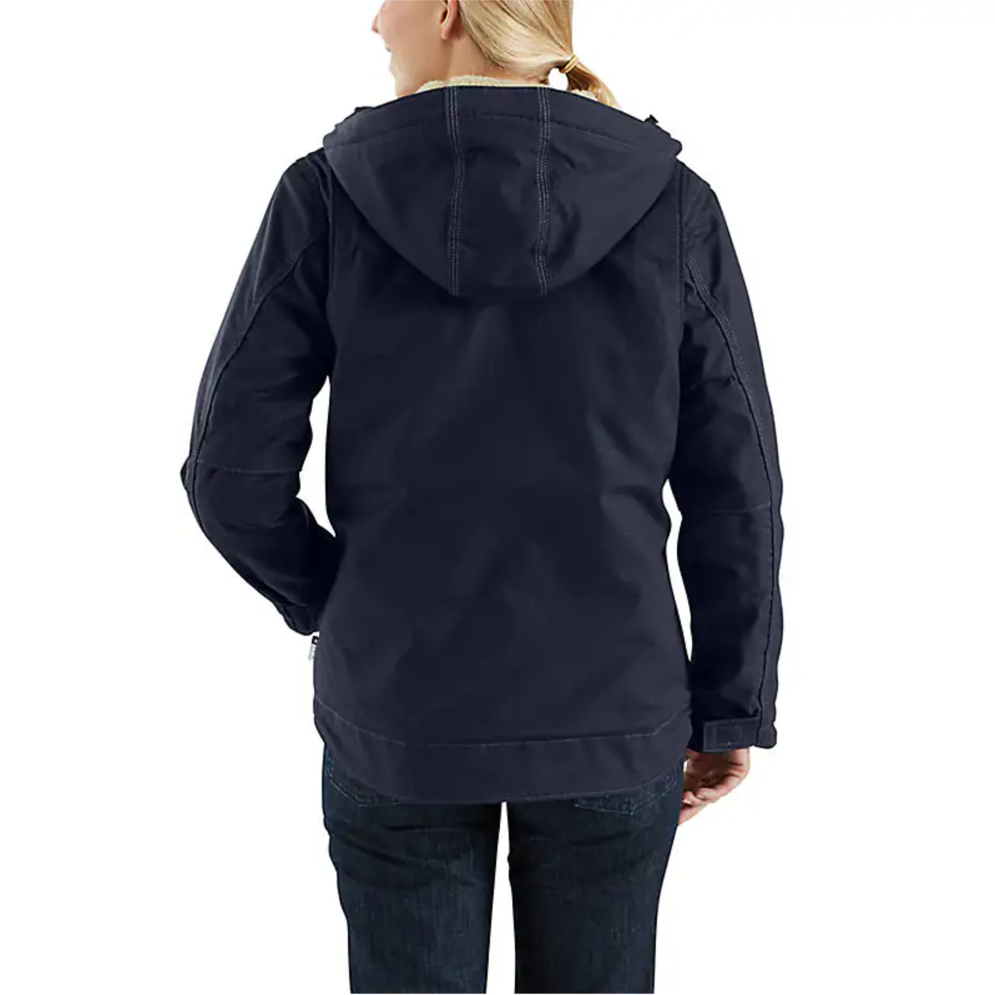 Carhartt Women's FR Full Swing Quick Duck Sherpa-Lined Navy Jacket from GME Supply